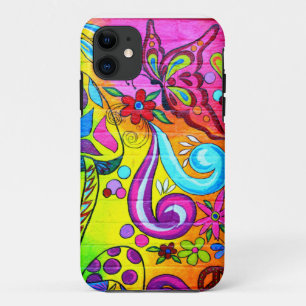 groovy colorful butterfly hoesje