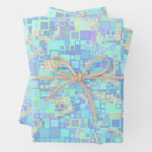 Groovy Colorful Funky Squares Inpakpapier Vel (In situ)