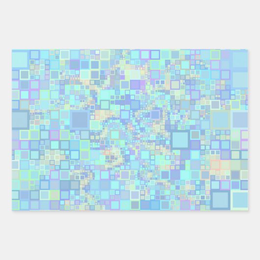 Groovy Colorful Funky Squares Inpakpapier Vel (Voorkant 3)