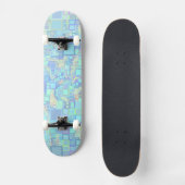 Groovy Colorful Funky Squares Persoonlijk Skateboard (Voorkant)