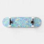 Groovy Colorful Funky Squares Persoonlijk Skateboard (Horizontaal)