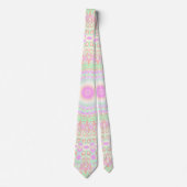 Groovy Colorful Hippie Mandala Stropdas (Voorkant)
