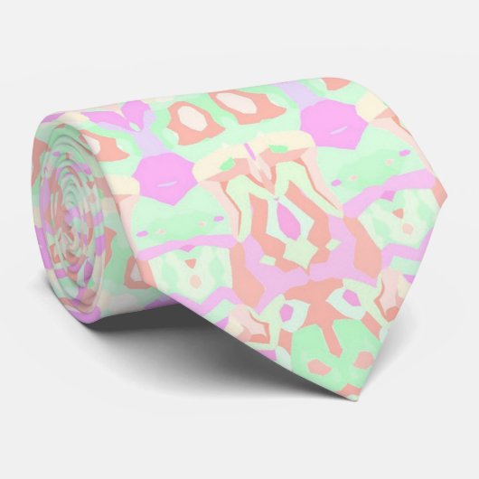 Groovy Colorful Hippie Mandala Stropdas (Opgerold)