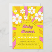 Groovy Colorful Hippie Retro Sunshine Daisy 70's Kaart (Voorkant)