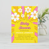 Groovy Colorful Hippie Retro Sunshine Daisy 70's Kaart (Staand voorkant)