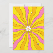 Groovy Colorful Hippie Retro Sunshine Daisy 70's Kaart (Achterkant)