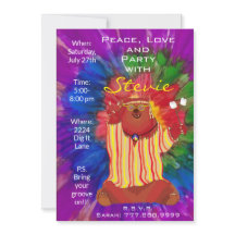 Groovy Colorful Peace Beer 1960-inch stijluitnodig