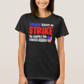 Groovy Columbus Ohio School Teachers Strike OH Tea T-shirt (Voorkant)