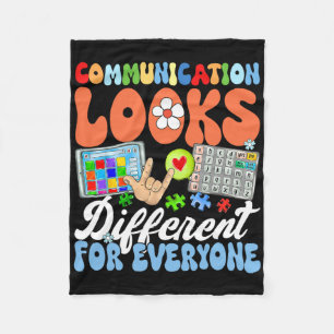 Groovy Communicatie Ziet Er Voor Iedereen Anders U Fleece Deken