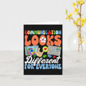 Groovy communicatie ziet er voor iedereen anders u kaart (Gele Bloem)