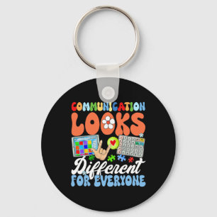 Groovy communicatie ziet er voor iedereen anders u sleutelhanger