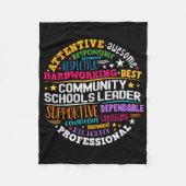 Groovy Community Schools Leader Spreading Positivi Fleece Deken (Voorkant)
