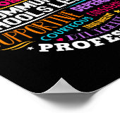 Groovy Community Schools Leader Spreading Positivi Poster (Hoek)