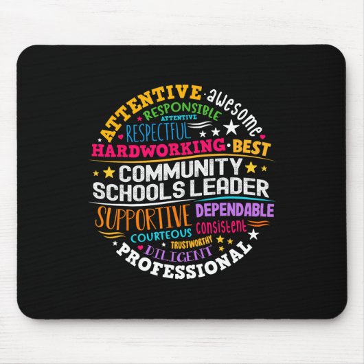 Groovy Community Schools Leider Verspreidt Positiv Muismat (Voorkant)