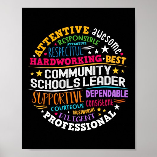 Groovy Community Schools Leider Verspreidt Positiv Poster (Voorkant)