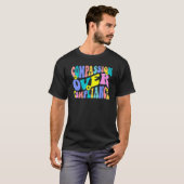 Groovy Compassion Over Compliance ABA Therapy BCBA T-shirt (Voorkant volledig)