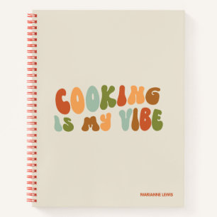 Groovy Cooking is mijn vibe, kok, chef-kok, foodie Notitieboek