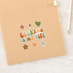 Groovy Cooking is mijn vibe, kok, chef-kok, foodie Sticker