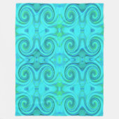 Groovy Cool Abstract Aqua Liquid Art Swirl Patroon Fleece Deken (Voorkant)
