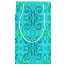 Groovy Cool Abstract Aqua Liquid Art Swirl Patroon Klein Cadeauzakje