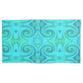 Groovy Cool Abstract Aqua Liquid Art Swirl Patroon Kussensloop (Voorkant-Links)