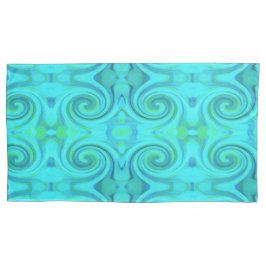 Groovy Cool Abstract Aqua Liquid Art Swirl Patroon Kussensloop