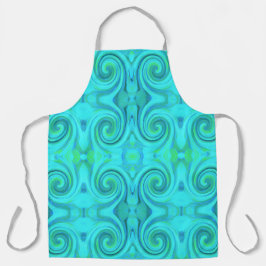 Groovy Cool Abstract Aqua Liquid Art Swirl Patroon Schort