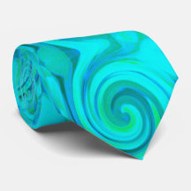 Groovy Cool Abstract Aqua Liquid Art Swirl