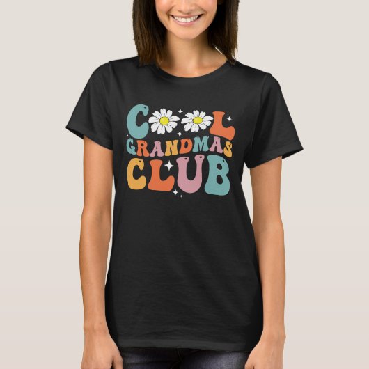 Groovy Cool Oma's Club Grappige Moederdag T-shirt (Voorkant)