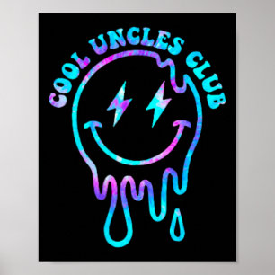 Groovy Cool Uncles Club 2 Sided Mannen Uncle Shirt Poster