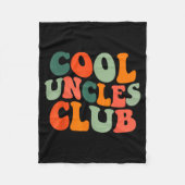 Groovy Cool Uncles Club Funny New Uncle Men Fleece Deken (Voorkant)