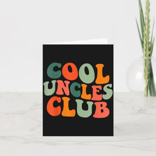Groovy Cool Uncles Club Funny New Uncle Men  Kaart (Voorkant)