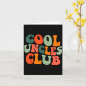 Groovy Cool Uncles Club Funny New Uncle Men  Kaart (Gele Bloem)