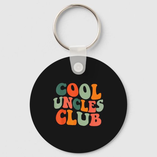Groovy Cool Uncles Club Funny New Uncle Men  Sleutelhanger (Voorkant)