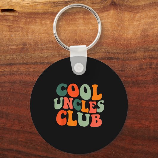 Groovy Cool Uncles Club Funny New Uncle Men  Sleutelhanger (Voorkant)