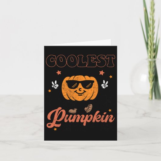 Groovy coolste pompoen in de patch voor Halloween Kaart (Voorkant)