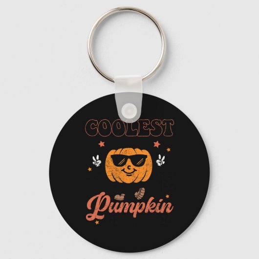 Groovy coolste pompoen in de patch voor Halloween Sleutelhanger (Voorkant)