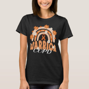 Groovy COPD Warrior Rainbow Flower T-shirt