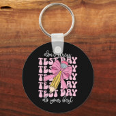 Groovy Coquette Test Day Doe je beste testles Sleutelhanger (Voorkant)