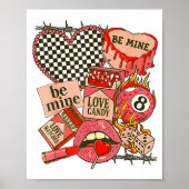 Groovy Coquette Western Valentines Day Collage Cli Poster (Voorkant)