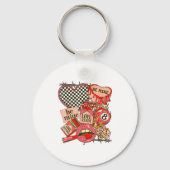 Groovy Coquette Western Valentines Day Collage Cli Sleutelhanger (Voorkant)