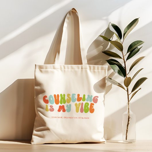 Groovy Counseling is mijn vibe, begeleiding counse Tote Bag