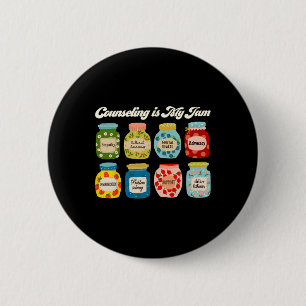 Groovy Counseling Is My Jam School Psycholoog Co Ronde Button 5,7 Cm