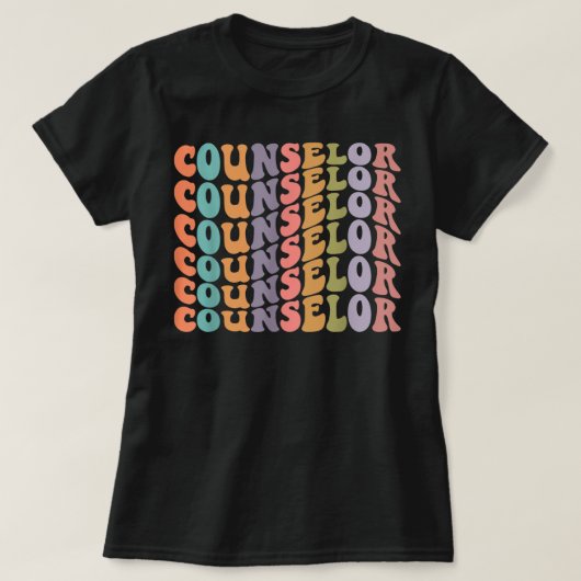 Groovy Counselor Therapist Mental Health Matters H T-shirt (Design voorkant)