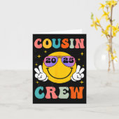 Groovy Cousin Crew 2025 Zomer Vakantie Strand Fami Kaart (Gele Bloem)