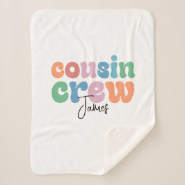 Groovy Cousin Crew Personalized Sherpa Deken