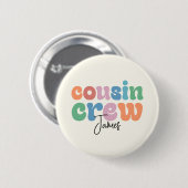 Groovy Cousin Crew Persoonlijk Ronde Button 5,7 Cm (Voorkant /achterkant)
