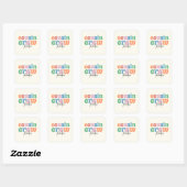 Groovy Cousin Crew Persoonlijk Vierkante Sticker (Vel)