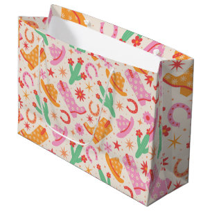 Groovy Cowgirl Laarzen en Petten Patroon met Cactu Groot Cadeauzakje