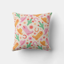 Groovy Cowgirl Laarzen en Petten Patroon met Cactu